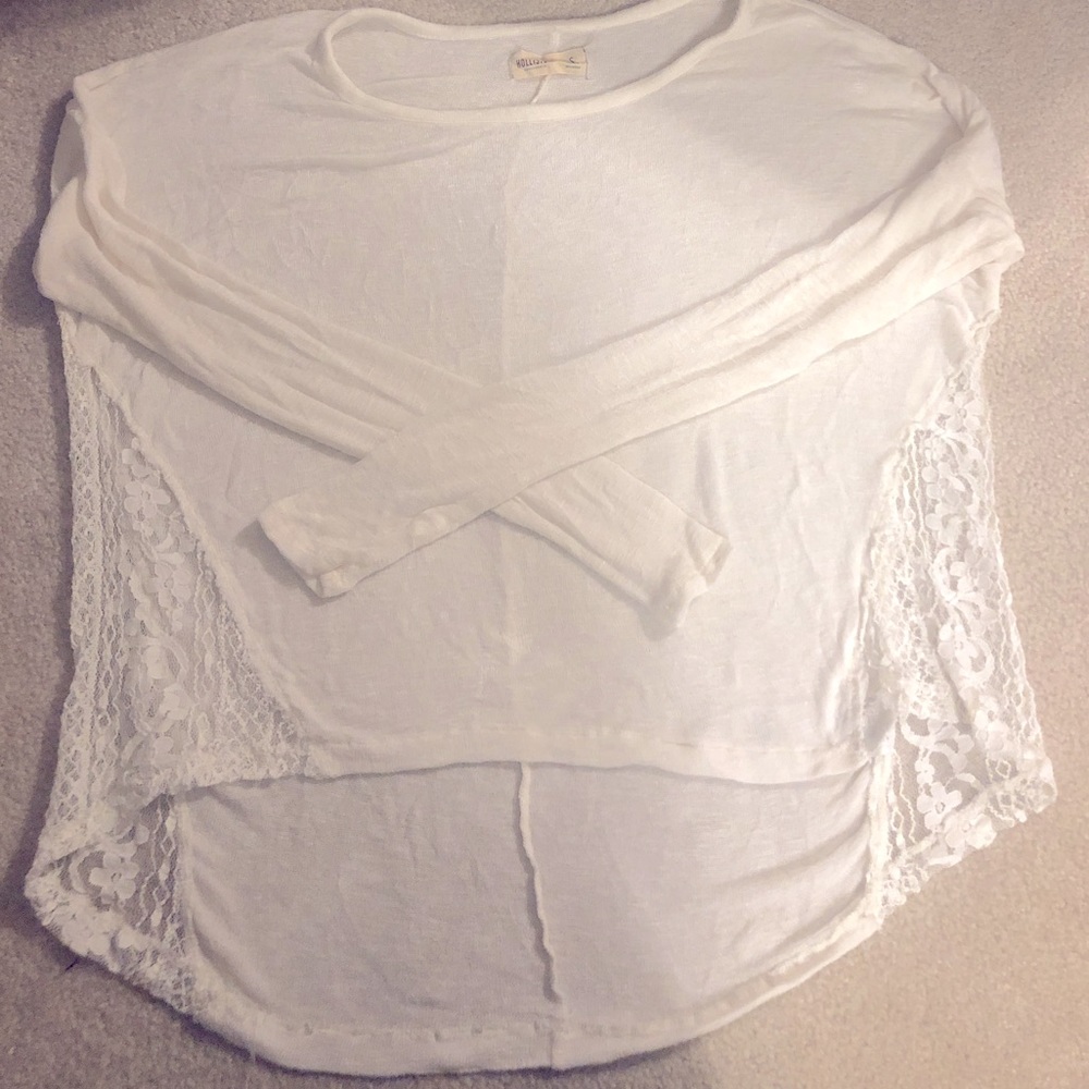 Hollister long sleeve Light weight sweater white small